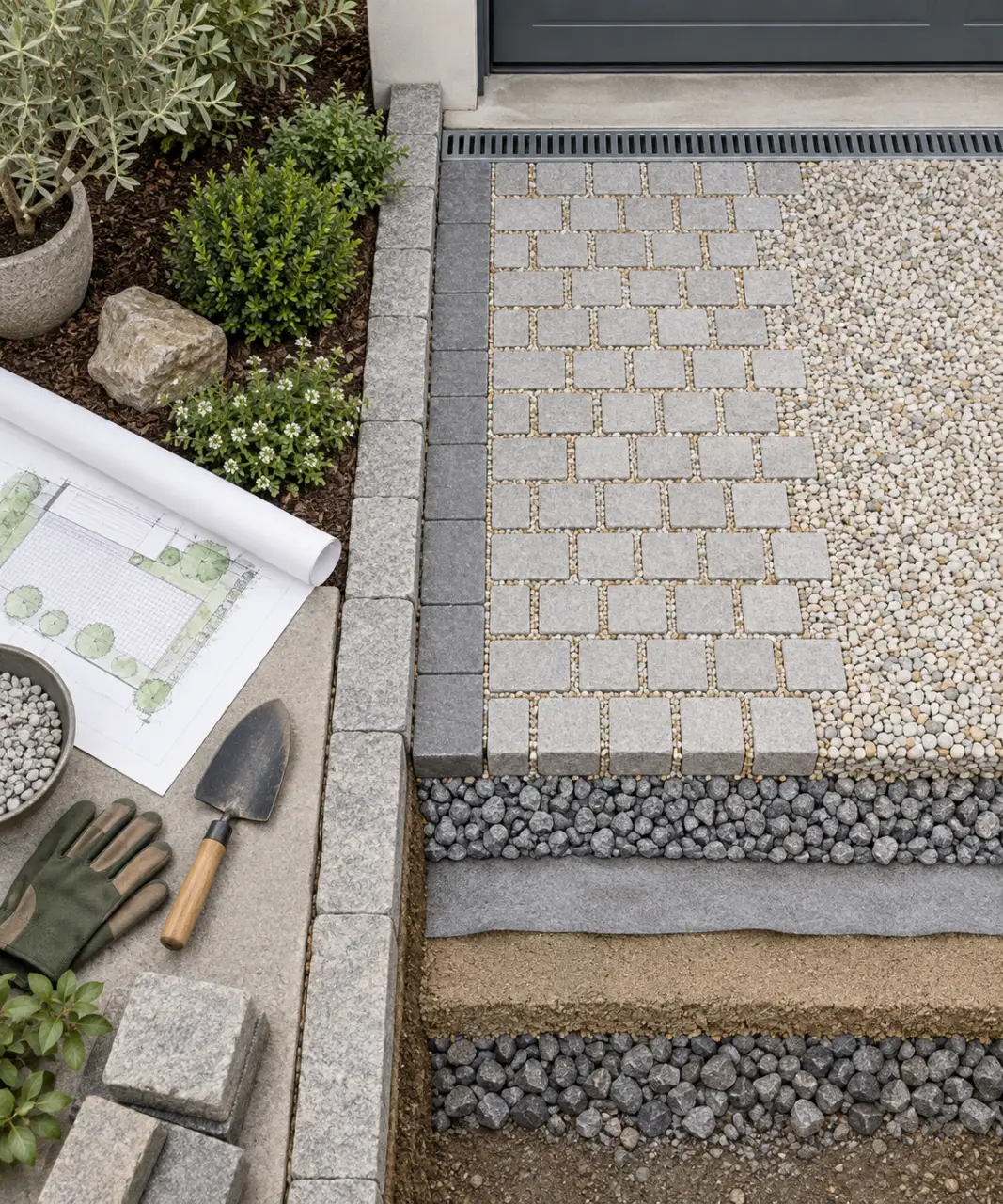 Une allée de garage durable commence par un sol bien drainé