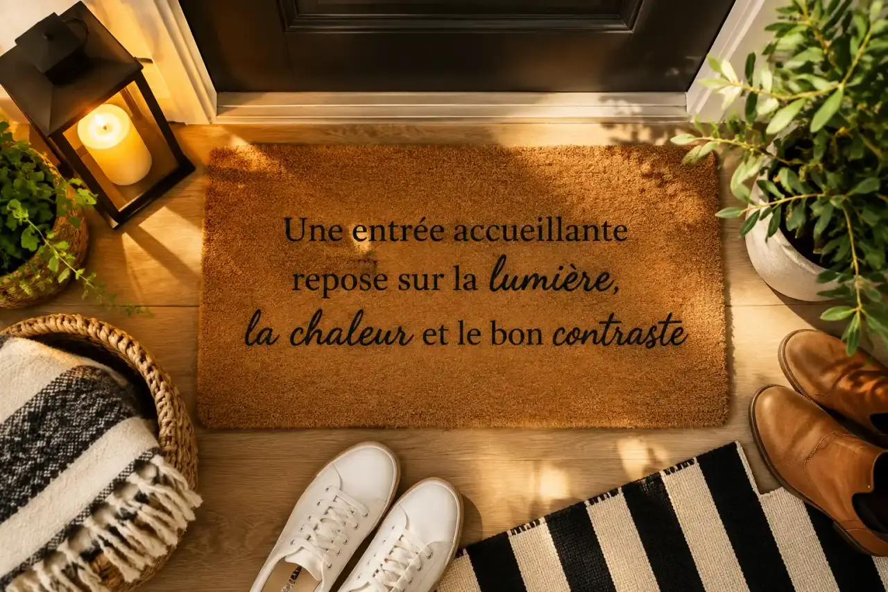 Une entrée accueillante repose sur la lumière, la chaleur et le bon contraste