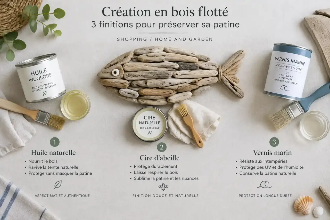 Création en bois flotté : 3 finitions pour préserver sa patine