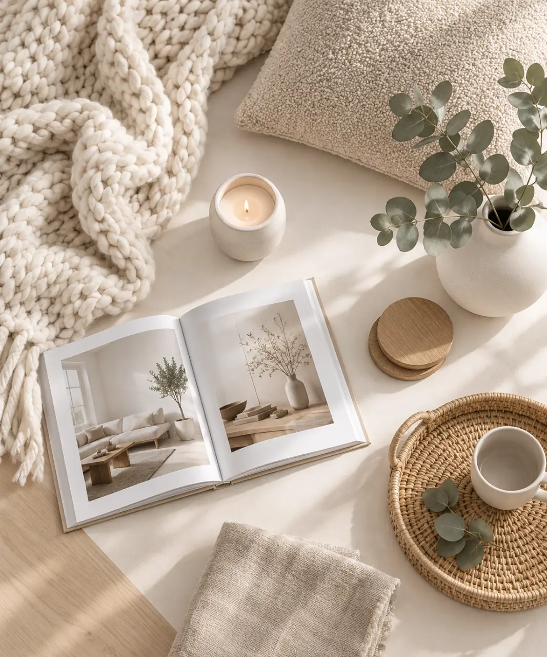 La déco scandinave cocooning réchauffe un salon lumineux sans le surcharger